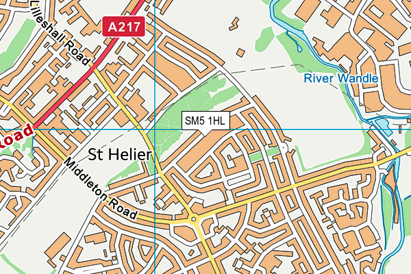 SM5 1HL map - OS VectorMap District (Ordnance Survey) SM5 1HL map - OS VectorMap District (Ordnance Survey)