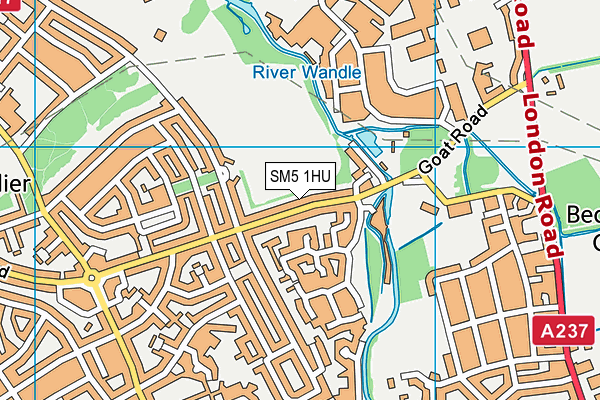 SM5 1HU map - OS VectorMap District (Ordnance Survey) SM5 1HU map - OS VectorMap District (Ordnance Survey)
