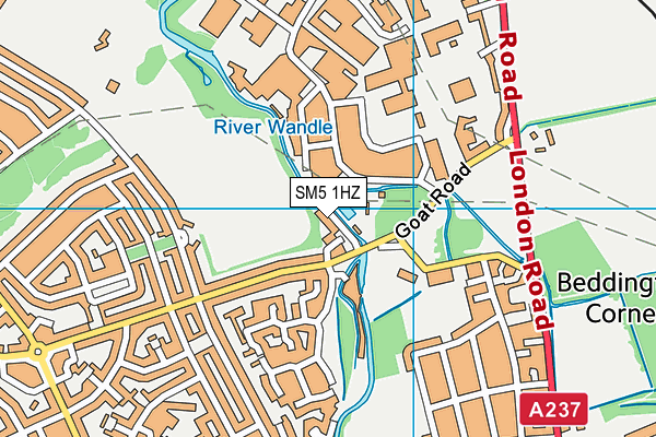 SM5 1HZ map - OS VectorMap District (Ordnance Survey) SM5 1HZ map - OS VectorMap District (Ordnance Survey)