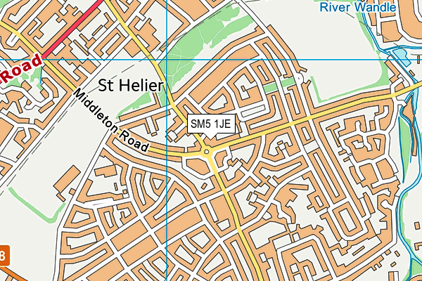 SM5 1JE map - OS VectorMap District (Ordnance Survey) SM5 1JE map - OS VectorMap District (Ordnance Survey)