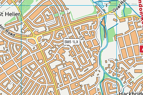 SM5 1LX map - OS VectorMap District (Ordnance Survey) SM5 1LX map - OS VectorMap District (Ordnance Survey)