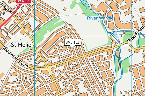 SM5 1LZ map - OS VectorMap District (Ordnance Survey) SM5 1LZ map - OS VectorMap District (Ordnance Survey)