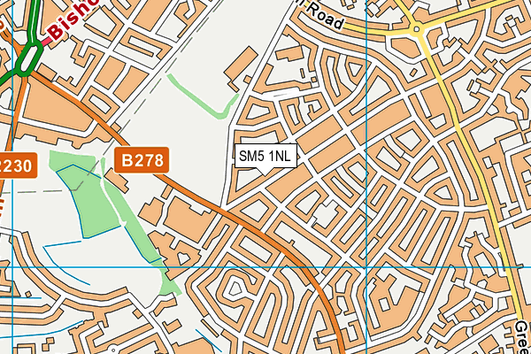 SM5 1NL map - OS VectorMap District (Ordnance Survey) SM5 1NL map - OS VectorMap District (Ordnance Survey)