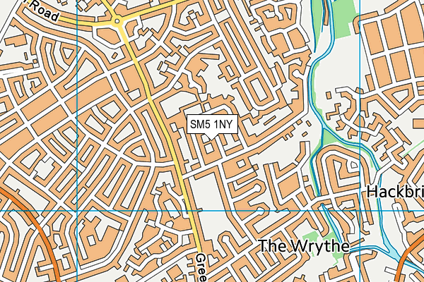 SM5 1NY map - OS VectorMap District (Ordnance Survey) SM5 1NY map - OS VectorMap District (Ordnance Survey)