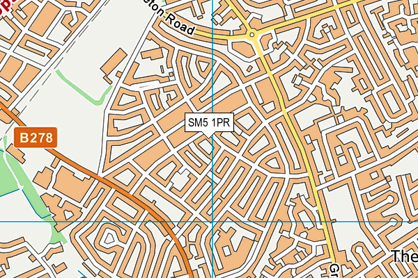 SM5 1PR map - OS VectorMap District (Ordnance Survey) SM5 1PR map - OS VectorMap District (Ordnance Survey)