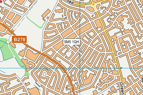 SM5 1QH map - OS VectorMap District (Ordnance Survey) SM5 1QH map - OS VectorMap District (Ordnance Survey)