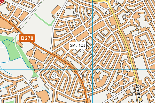 SM5 1QJ map - OS VectorMap District (Ordnance Survey) SM5 1QJ map - OS VectorMap District (Ordnance Survey)