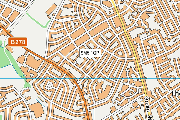 SM5 1QP map - OS VectorMap District (Ordnance Survey) SM5 1QP map - OS VectorMap District (Ordnance Survey)
