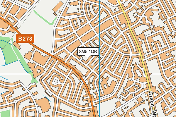SM5 1QR map - OS VectorMap District (Ordnance Survey) SM5 1QR map - OS VectorMap District (Ordnance Survey)