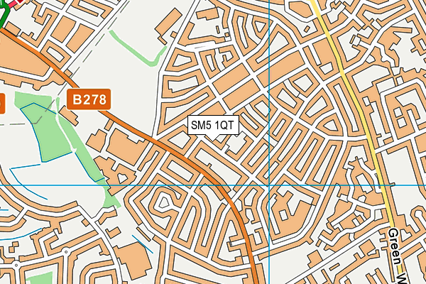 SM5 1QT map - OS VectorMap District (Ordnance Survey) SM5 1QT map - OS VectorMap District (Ordnance Survey)