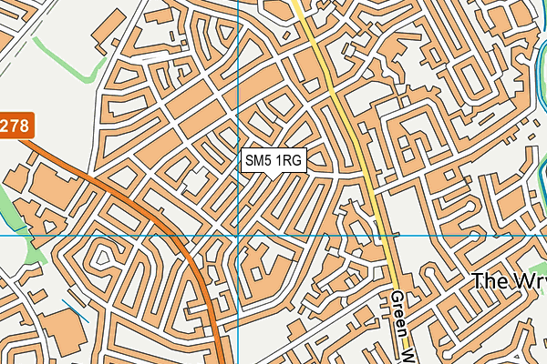 SM5 1RG map - OS VectorMap District (Ordnance Survey) SM5 1RG map - OS VectorMap District (Ordnance Survey)
