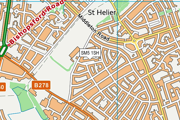 SM5 1SH map - OS VectorMap District (Ordnance Survey) SM5 1SH map - OS VectorMap District (Ordnance Survey)