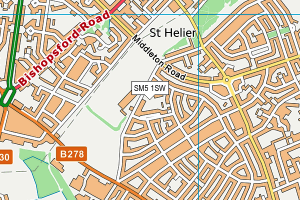 SM5 1SW map - OS VectorMap District (Ordnance Survey) SM5 1SW map - OS VectorMap District (Ordnance Survey)