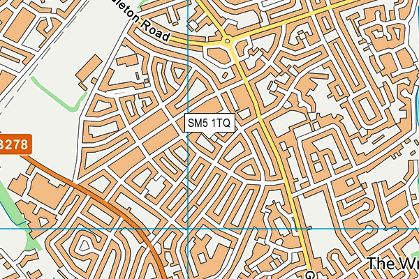 SM5 1TQ map - OS VectorMap District (Ordnance Survey) SM5 1TQ map - OS VectorMap District (Ordnance Survey)