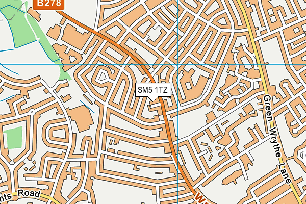 SM5 1TZ map - OS VectorMap District (Ordnance Survey) SM5 1TZ map - OS VectorMap District (Ordnance Survey)