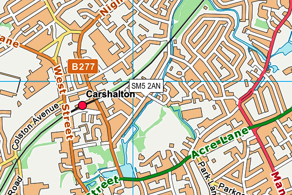 SM5 2AN map - OS VectorMap District (Ordnance Survey) SM5 2AN map - OS VectorMap District (Ordnance Survey)