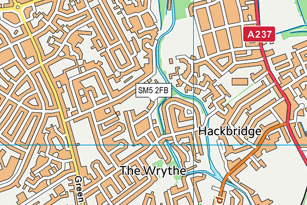 SM5 2FB map - OS VectorMap District (Ordnance Survey) SM5 2FB map - OS VectorMap District (Ordnance Survey)