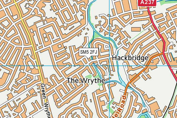 SM5 2FJ map - OS VectorMap District (Ordnance Survey) SM5 2FJ map - OS VectorMap District (Ordnance Survey)