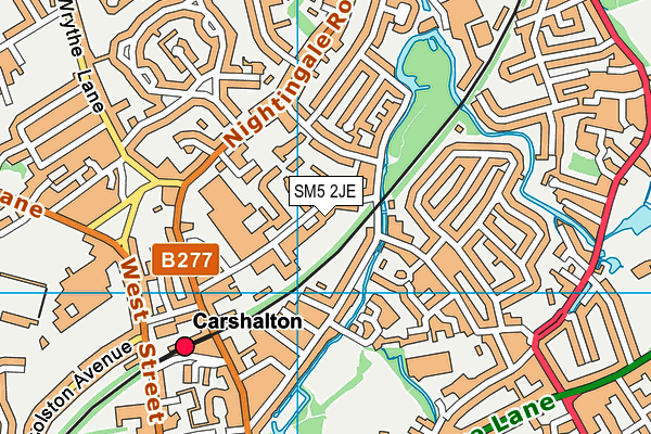 SM5 2JE map - OS VectorMap District (Ordnance Survey) SM5 2JE map - OS VectorMap District (Ordnance Survey)