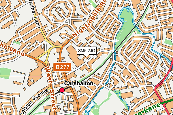 SM5 2JG map - OS VectorMap District (Ordnance Survey) SM5 2JG map - OS VectorMap District (Ordnance Survey)