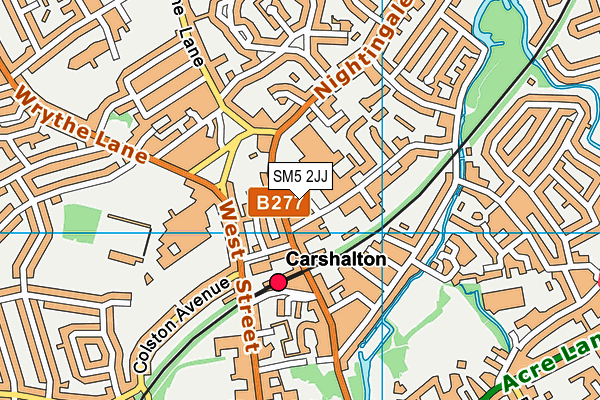 SM5 2JJ map - OS VectorMap District (Ordnance Survey) SM5 2JJ map - OS VectorMap District (Ordnance Survey)