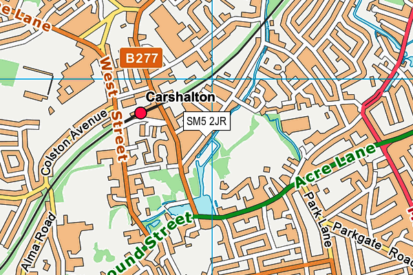 SM5 2JR map - OS VectorMap District (Ordnance Survey) SM5 2JR map - OS VectorMap District (Ordnance Survey)