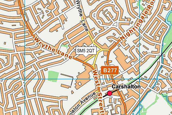 SM5 2QT map - OS VectorMap District (Ordnance Survey) SM5 2QT map - OS VectorMap District (Ordnance Survey)