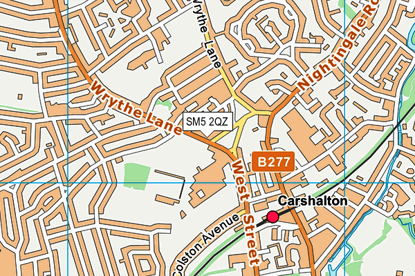 SM5 2QZ map - OS VectorMap District (Ordnance Survey) SM5 2QZ map - OS VectorMap District (Ordnance Survey)