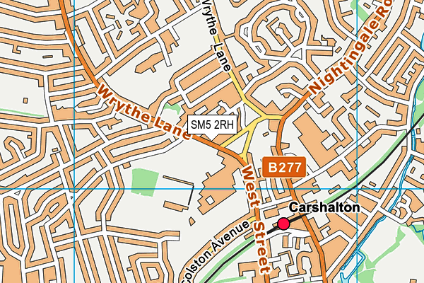 SM5 2RH map - OS VectorMap District (Ordnance Survey) SM5 2RH map - OS VectorMap District (Ordnance Survey)