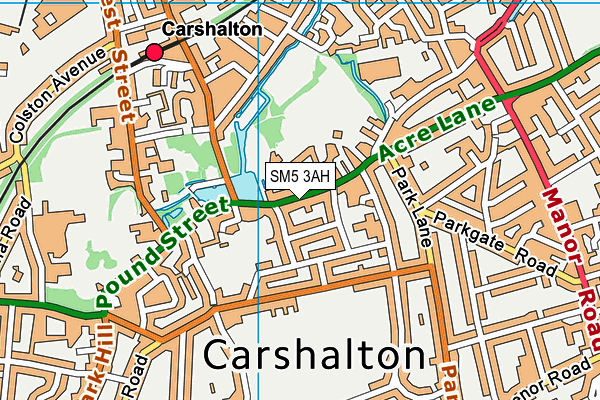 SM5 3AH map - OS VectorMap District (Ordnance Survey) SM5 3AH map - OS VectorMap District (Ordnance Survey)