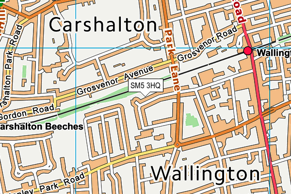 SM5 3HQ map - OS VectorMap District (Ordnance Survey) SM5 3HQ map - OS VectorMap District (Ordnance Survey)