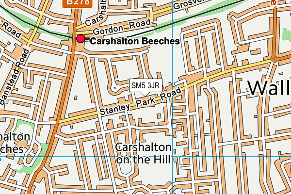 SM5 3JR map - OS VectorMap District (Ordnance Survey) SM5 3JR map - OS VectorMap District (Ordnance Survey)