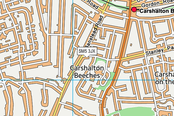 SM5 3JX map - OS VectorMap District (Ordnance Survey) SM5 3JX map - OS VectorMap District (Ordnance Survey)