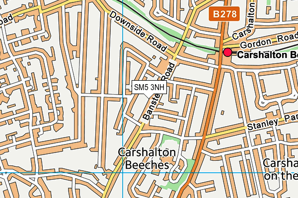 SM5 3NH map - OS VectorMap District (Ordnance Survey) SM5 3NH map - OS VectorMap District (Ordnance Survey)