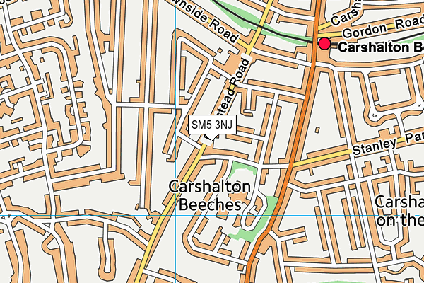 SM5 3NJ map - OS VectorMap District (Ordnance Survey) SM5 3NJ map - OS VectorMap District (Ordnance Survey)