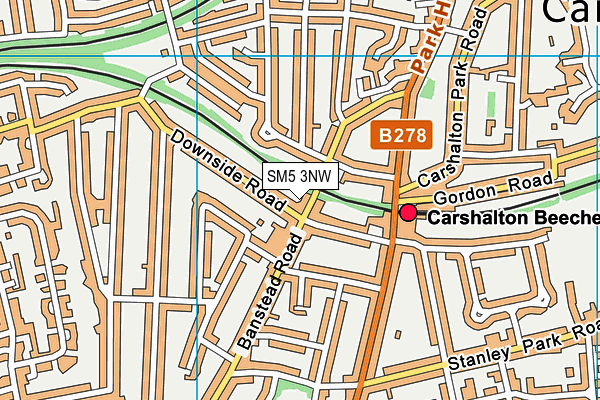 SM5 3NW map - OS VectorMap District (Ordnance Survey) SM5 3NW map - OS VectorMap District (Ordnance Survey)