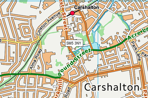 SM5 3NY map - OS VectorMap District (Ordnance Survey) SM5 3NY map - OS VectorMap District (Ordnance Survey)