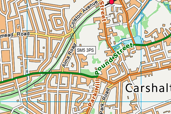 SM5 3PS map - OS VectorMap District (Ordnance Survey) SM5 3PS map - OS VectorMap District (Ordnance Survey)