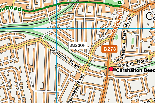 SM5 3QH map - OS VectorMap District (Ordnance Survey) SM5 3QH map - OS VectorMap District (Ordnance Survey)