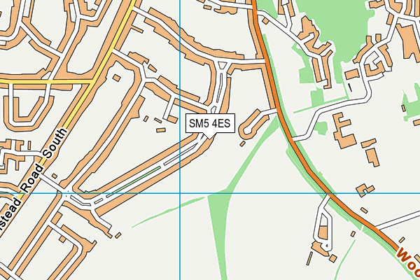 SM5 4ES map - OS VectorMap District (Ordnance Survey) SM5 4ES map - OS VectorMap District (Ordnance Survey)