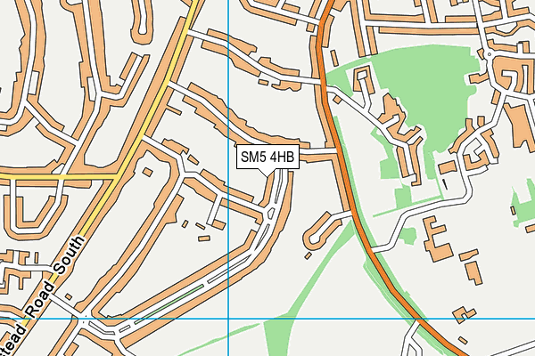 SM5 4HB map - OS VectorMap District (Ordnance Survey) SM5 4HB map - OS VectorMap District (Ordnance Survey)