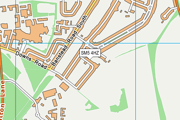 SM5 4HZ map - OS VectorMap District (Ordnance Survey) SM5 4HZ map - OS VectorMap District (Ordnance Survey)