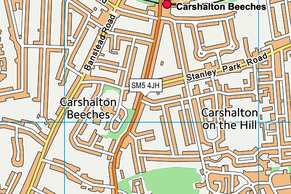 SM5 4JH map - OS VectorMap District (Ordnance Survey) SM5 4JH map - OS VectorMap District (Ordnance Survey)