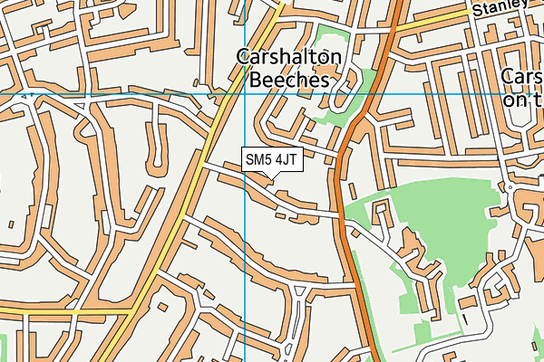 SM5 4JT map - OS VectorMap District (Ordnance Survey) SM5 4JT map - OS VectorMap District (Ordnance Survey)