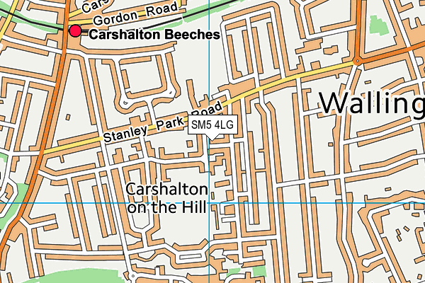 SM5 4LG map - OS VectorMap District (Ordnance Survey) SM5 4LG map - OS VectorMap District (Ordnance Survey)