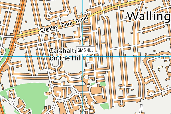 SM5 4LJ map - OS VectorMap District (Ordnance Survey) SM5 4LJ map - OS VectorMap District (Ordnance Survey)