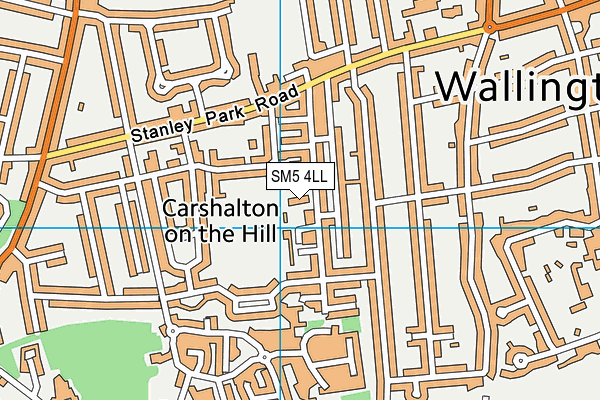 SM5 4LL map - OS VectorMap District (Ordnance Survey) SM5 4LL map - OS VectorMap District (Ordnance Survey)
