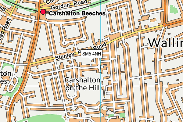 SM5 4NH map - OS VectorMap District (Ordnance Survey) SM5 4NH map - OS VectorMap District (Ordnance Survey)