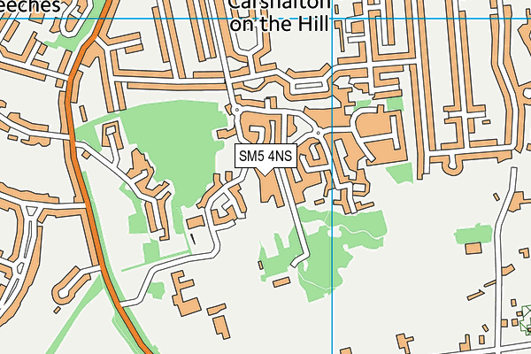 SM5 4NS map - OS VectorMap District (Ordnance Survey) SM5 4NS map - OS VectorMap District (Ordnance Survey)