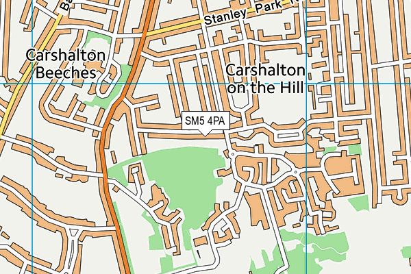 SM5 4PA map - OS VectorMap District (Ordnance Survey) SM5 4PA map - OS VectorMap District (Ordnance Survey)